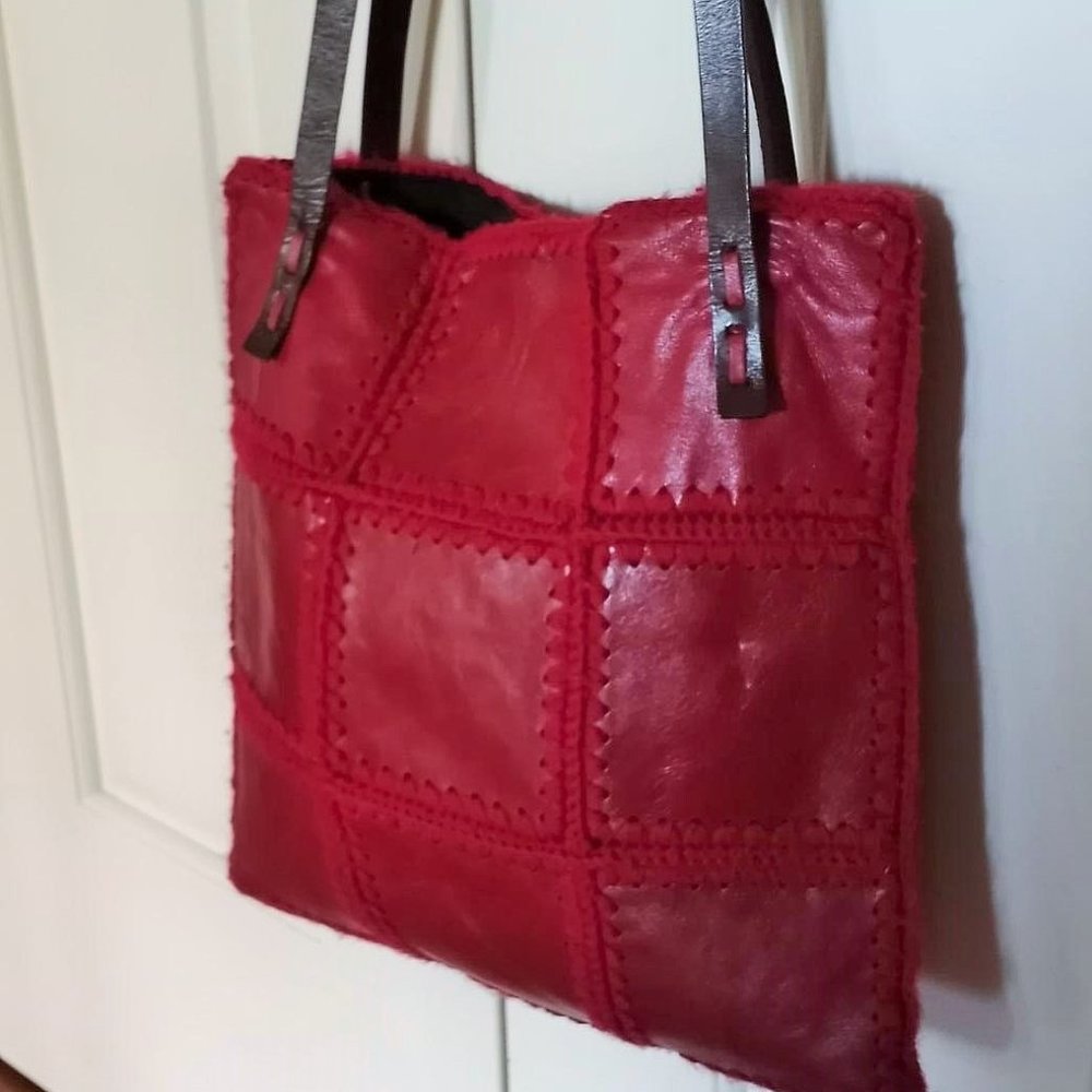 Roberto PANCANI Traditional Crochet Leather Shoulder Bag Vintage